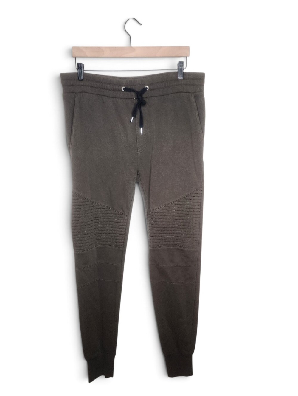 H&M Moto Fleece Jogger Sweatpants in Green Size M